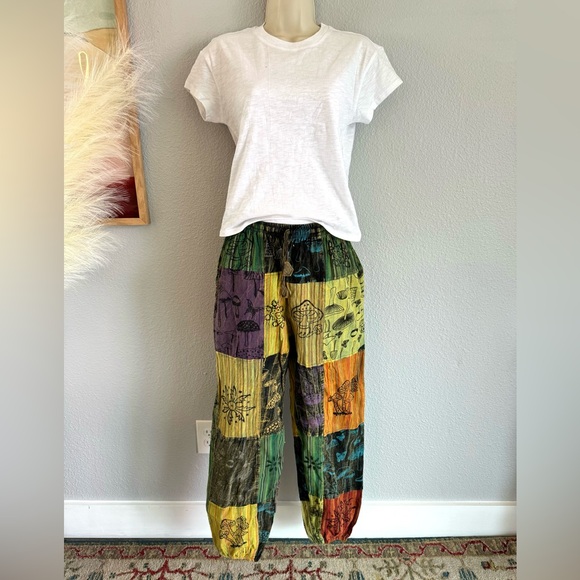 IndieGlam Cotton Patchwork Boho Pants